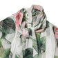 Dolce & Gabbana White Floral Roses Silk Maxi Long Gown Dress