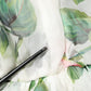 Dolce & Gabbana White Floral Roses Silk Maxi Long Gown Dress