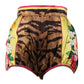 Dolce & Gabbana Multicolor Floral High Waist Hot Pants Shorts