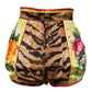 Dolce & Gabbana Multicolor Floral High Waist Hot Pants Shorts