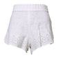Dolce & Gabbana White Linen High Waisted Hot Pants Shorts