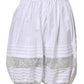 Dolce & Gabbana White Lace Paneled Cotton High Waisted Shorts