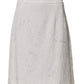 Dolce & Gabbana White Floral Brocade A-line High Waist Skirt