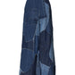 Dolce & Gabbana Blue Denim Long Maxi Patchwork Cotton Skirt