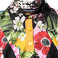 Dolce & Gabbana Multicolor Floral Long Sleeves Polo Top