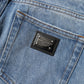 Dolce & Gabbana Blue Washed Skinny High Waist Denim Jeans
