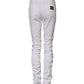 Dolce & Gabbana White Tattered Cotton High Waist Denim Jeans