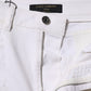 Dolce & Gabbana White Tattered Cotton High Waist Denim Jeans