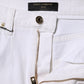 Dolce & Gabbana White Cotton High Waist Straight Denim Jeans