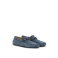 Tod's Blue Suede Leather Moccassin