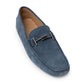 Tod's Blue Suede Leather Moccassin