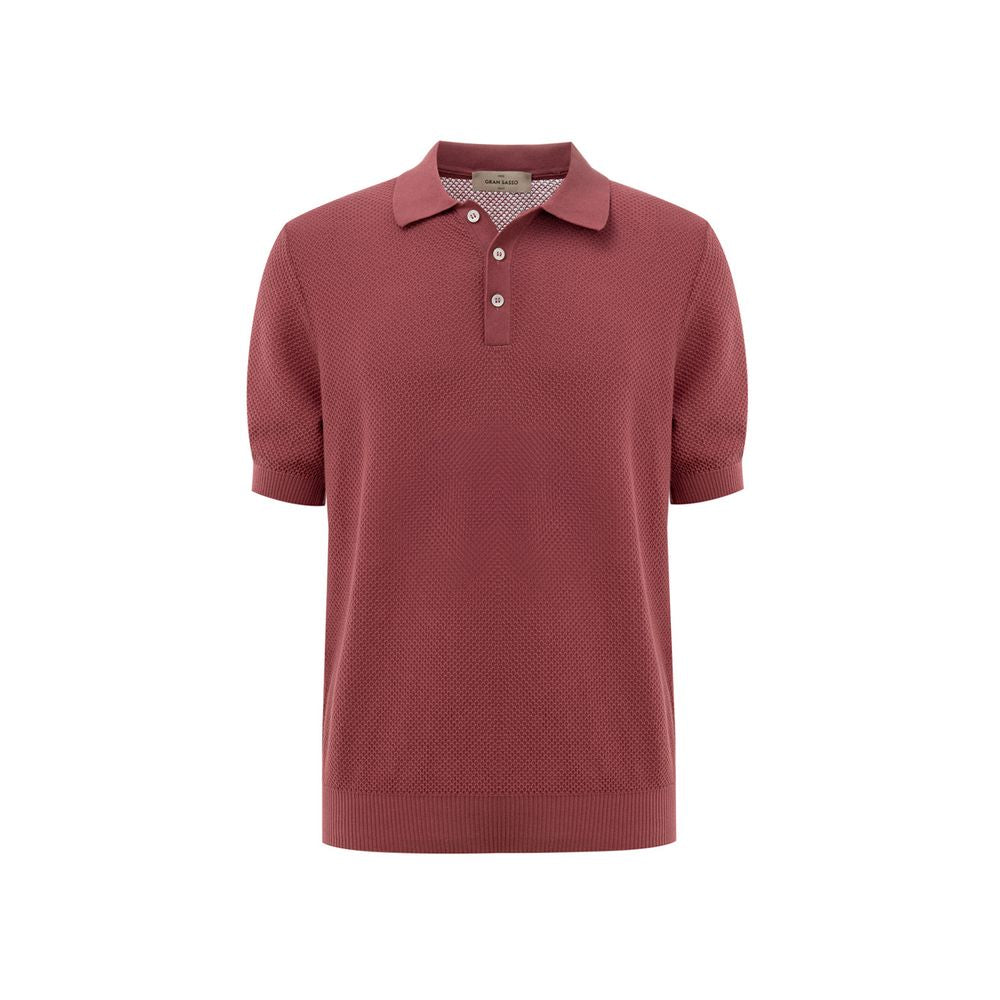 Gran Sasso Red Cotton Polo Shirt Mens T-Shirt