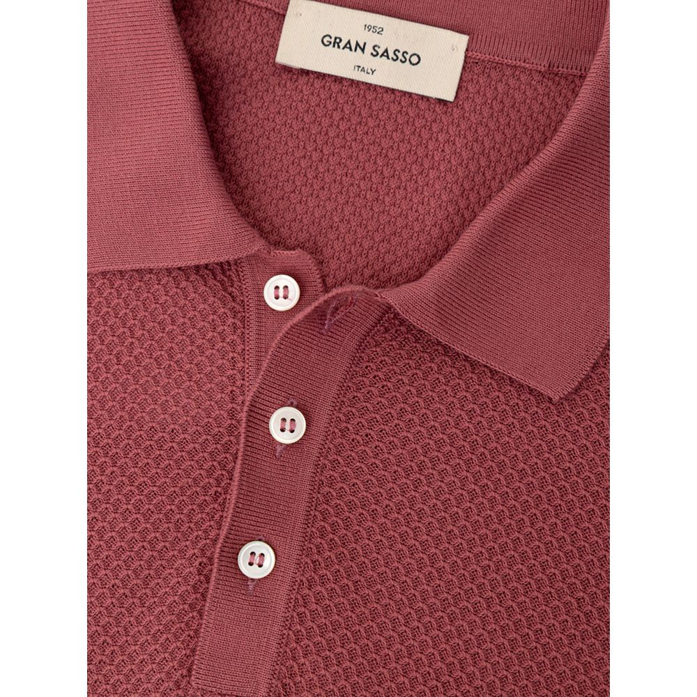 Gran Sasso Red Cotton Polo Shirt Mens T-Shirt