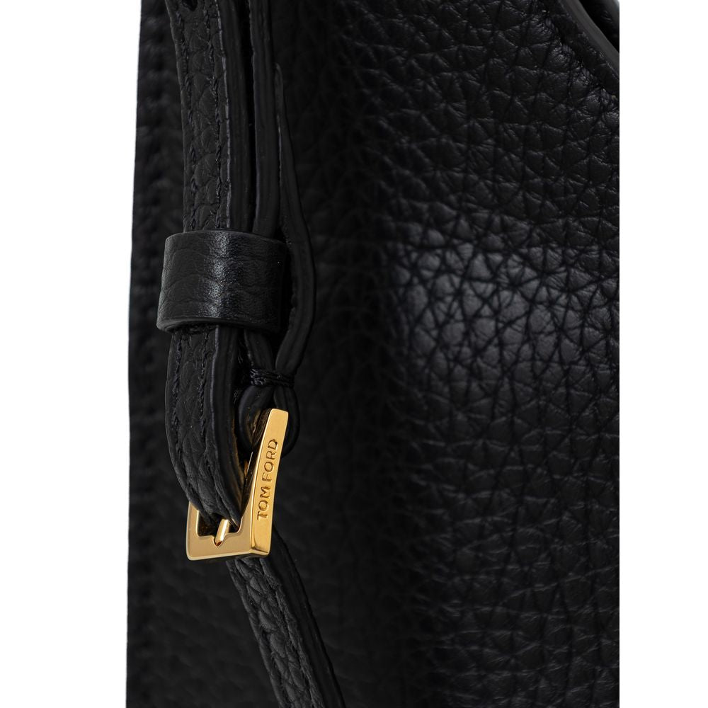Tom Ford Black Leather Shoulder Bag Womens Shoulder Bag