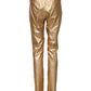 Dolce & Gabbana Metallic Gold High Waist Skinny Trouser Pants