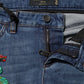 Dolce & Gabbana Blue Cotton Low Waist Skinny Denim Jeans