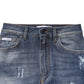 Dolce & Gabbana Blue Cotton HighWaist Skinny Denim Jeans