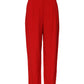 Dolce & Gabbana Red Viscose High Waist Tapered Pants