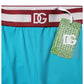 Dolce & Gabbana Blue Nylon Slim Fit Cropped Leggings Pants