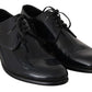 Dolce & Gabbana Elegant Dark Blue Leather Derby Shoes