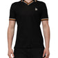 Dolce & Gabbana Black DG Silk Vneck Collared Men Polo T-shirt