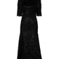 Dolce & Gabbana Metallic Black Polyester A-line Midi Dress