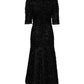 Dolce & Gabbana Metallic Black Polyester A-line Midi Dress