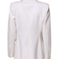 Dolce & Gabbana White Wool Single Breasted Women Coat Jacket