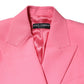 Dolce & Gabbana Pink Double Breasted Women Coat Jacket