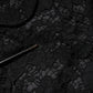 Dolce & Gabbana Black Floral Lace Cotton Collared Jacket