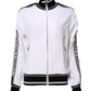Dolce & Gabbana White Viscose Logo Women Full Zip Jacket