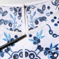 Dolce & Gabbana Blue Lace Eyelet Crew Neck Blouse Top