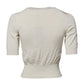 Dolce & Gabbana White Silk Short Sleeves Blouse Pullover Top