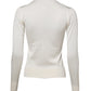 Dolce & Gabbana White Silk Lily Buttoned Cardigan Sweater