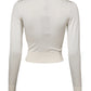 Dolce & Gabbana White Silk Lily Embellished Pullover Sweater