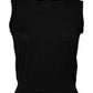 Dolce & Gabbana Black Cashmere Sleeveless Women Tank T-shirt