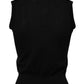 Dolce & Gabbana Black Cashmere Sleeveless Women Tank T-shirt