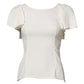 Dolce & Gabbana White Round Neck Short Sleeves Blouse Top
