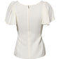 Dolce & Gabbana White Round Neck Short Sleeves Blouse Top