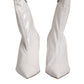 Elisabetta Franchi White Stiletto Heels Mid Calf Boots Shoes