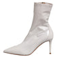Elisabetta Franchi White Stiletto Heels Mid Calf Boots Shoes