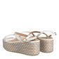Patrizia Pepe White Espadrilles Ankle Strap Sandals Shoes