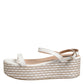 Patrizia Pepe White Espadrilles Ankle Strap Sandals Shoes