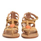 Alberta Ferretti Brown Flip Flops Zipper Ankle Strap Shoes