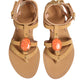 Alberta Ferretti Brown Flip Flops Zipper Ankle Strap Shoes