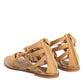 Alberta Ferretti Brown Flip Flops Zipper Ankle Strap Shoes