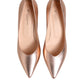 Prosperine Pink Leather Pumps Stiletto Heels Slip On Shoes
