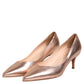 Prosperine Pink Leather Pumps Stiletto Heels Slip On Shoes