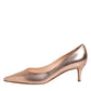 Prosperine Pink Leather Pumps Stiletto Heels Slip On Shoes