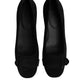 DEL CARLO Black Suede Leather Slip On High Heels Pump Shoes